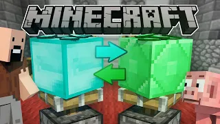 If DIAMONDS And EMERALDS Switched Places (Minecraft Animation)