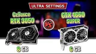 ✅ RTX 3050 vs GTX 1660 SUPER ✅ TEST in 15 GAMES ✅ 1080p - Ultra Settings ✅
