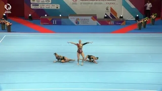 Minne Aesaert, Lotte Van Overmeeren & Malou Willemot (BEL) - 2023 ACRO EAGC bronze medal, 12 - 18