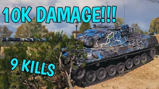 Leopard 1 - 10k Damage, 9 kills!!!! - World of Tanks Replays