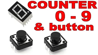 Arduino 7-Segment counter 0-9 with push button up and down #arduino #sevensegment #counter