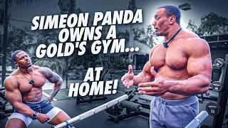 Simeon Panda Owns the Only Home Gold's Gym + Heavy Dumbbell Presses!