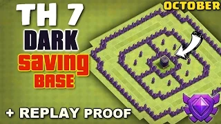 Clash Of Clans - Town Hall 7 (TH7) Dark Elixir Saving Base with Replay Proof ♦ October 2016