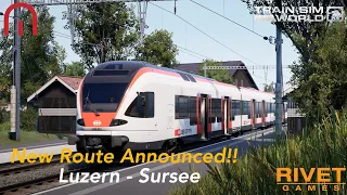 Train Sim World 2 - New Route Announced! - S-Bahn Zentralschweiz: Luzern - Sursee - Rivet Games