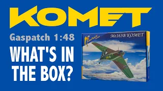 MESSERSCHMITT Me163 KOMET Gaspatch 1/48 scale model kit - what's in the box?