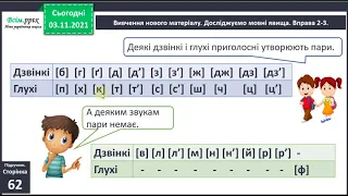 Відеоурок Українська мова 2 клас Борльшакова  Дзвінкі та глухі приголосгні звуки