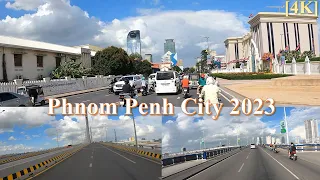 Driving tour Phnom Penh City 2023 | Cambodia [4K HD]
