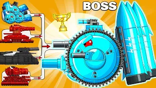 MEGA BOSS: DIESELPUNK TANK ROCKET vs MEGA TANK - Cartoons about tank/Nina tank cartoon