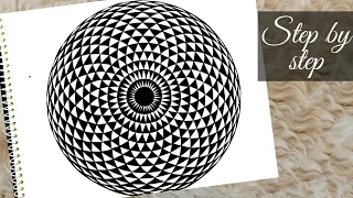 How to draw geometric eye | geometric art for beginners