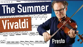 Vivaldi The Summer Presto | Violin Sheet Music | Piano Accompaniment