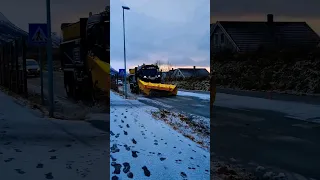 Typical October Morning In The North - Snow removal in progress