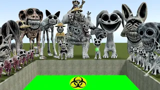 BIG HOLE TOXIC ALL ZOONOMALY MONSTERS COMBINED FAMILY SPARTAN KICKING in Garry's Mod!