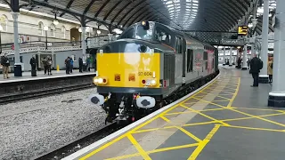 37608 + 47815 with Mk3 coaches passing Newcastle (03/04/19)