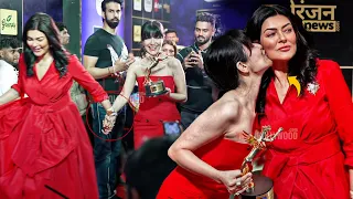 Khanzaadi KISS Sushmita Sen | Cutest Unexpected Moment at IWMBuzz Digital Awards 2024