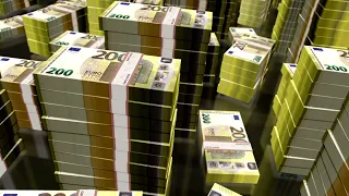 Billions of Euros - Stacks of 200 Euros - Wealth Visualization