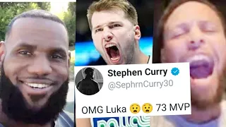 NBA PLAYERS CRAZY REACTIONS TO LUKA DONCIC 73 POINTS VS HAWKS | DONCIC 73 POINTS