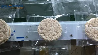 No motor feeder rice cake flow pack machine with euro hole majorpack