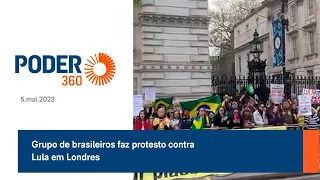 Grupo de brasileiros faz protesto contra Lula em Londres