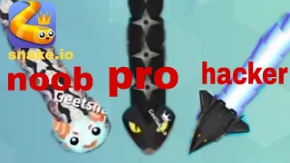 snake io noob vs pro vs hacker snakeio skins gameplay