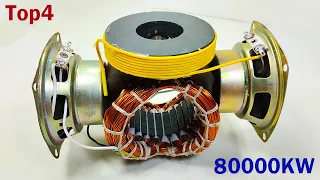 Diy Awesome Free Energy electricity top4 Generator How To Make Free Energy At home