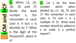 When 12, 16, 18, 20, 25 divide the least number x,  remainder in each case 4 but x is divisible by 7