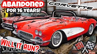 FIRST DRIVE IN DECADES! 1961 CORVETTE & 1957 CHEVY WILL IT / THEY RUN? HOT RAT ROD KUSTOM VINTAGE