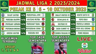 Jadwal Liga 2 2023 Pekan 5 - Sriwijaya FC vs PSPS Riau - Klasemen terbaru liga 2 2023