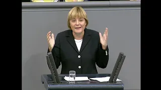 Angela Merkel 2002: Gegen unbegrenzte Zuwanderung, Ökosteuer, Verschuldung – und ihre Alternative
