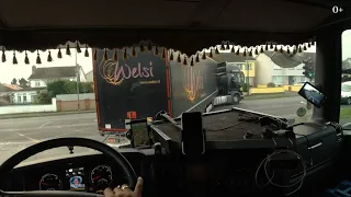 Truck ferry UK to Ireland Driving POV by Scania R450 black edition