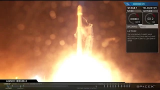 Момент старта и посадки SpaceX Falcon 9 (Iridium 3) 09/10/2017