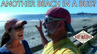 Seacliff State Beach in Santa Cruz, CA in our Skoolie!
