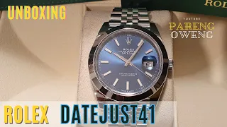 Rolex DateJust41 Blue Dial  Ref 126300 Unboxing 2020