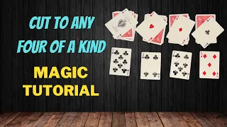 Cut To Any Four Of A Kind - Easy Magic Card Trick Tutorial