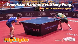 Tomokazu Harimoto 張本智和 vs Xiang Peng 向鹏 | 2022 WTT Contender Zagreb (R16) HD Highlights