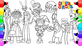 The Amazing Digital Circus NEW Coloring Pages / COLORING ALL CHARACTERS from digital circus pilot