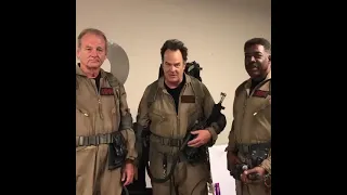 The original Ghostbusters are back! "We're the Ghostbusters" Behind the scenes from Afterlife!