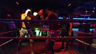 Muay Thai exhibition in a gogo bar, Bangkok Thailand 2022