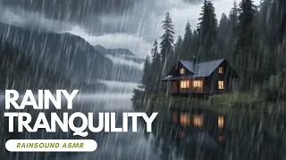 Rainy Evening Serenity: Misty Lake Rain sounds | Best rain sounds for sleeping