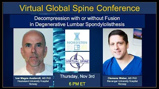 "Decompression With or Without Fusion in Degenerative Lumbar Spondylolisthesis" Nov 3rd, 2022.