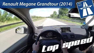 Renault Megane Grandtour 1.5 dCi (2014) on German Autobahn - POV Top Speed Drive