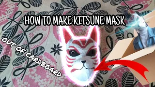 How To Make a Kitsune Mask Out of Cardboard (easy)