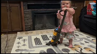 Cute Baby Helping Mom Clean Our RV.