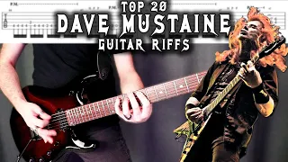 TOP 20 DAVE MUSTAINE GUITAR RIFFS | With TAB