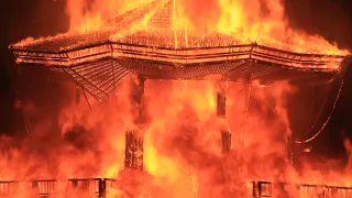 Uncut Burning Man Effigy: Burn & Demolition, Start to Finish!