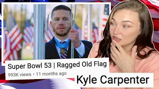 New Zealand Girl Reacts to  Kyle Carpenter | Super Bowl 53 | Ragged Old Flag