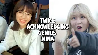 twice acknowledging genius mina for 4 minutes