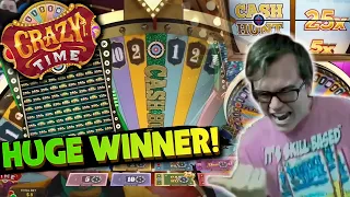 CRAZY TIME 25X CASH HUNT BONUS WIN! Casino Games