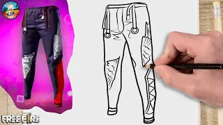 HOW TO DRAW ANGELIC PANT FREE FIRE FF - DRAWING FREE FIRE - Gambar free fire garena