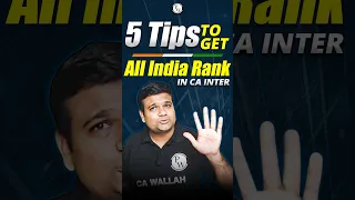 5 Tips to Get All India Rank in CA Inter #PW #Shorts #CATips