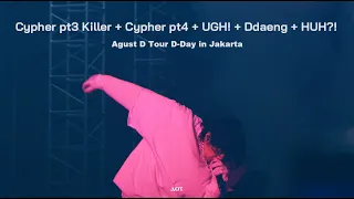 Agust D Tour D-Day in Jakarta Cypher pt3 Killer + Cypher pt4 + UGH! + Ddaeng + HUH?! 4K